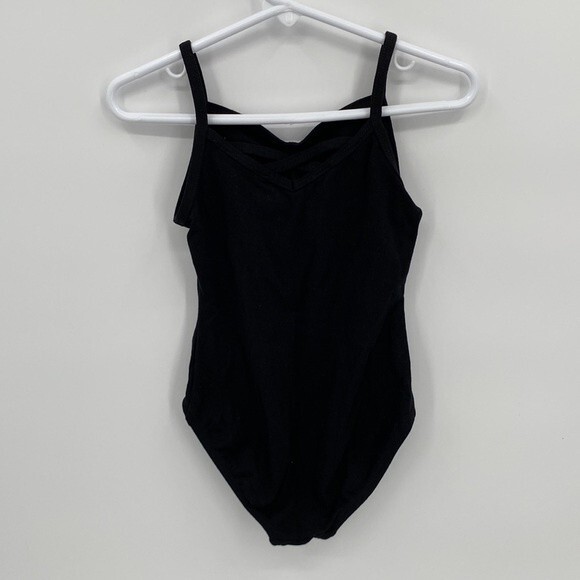 more than magic target leotard gymnastics suit XS 4/5 Black bodysuit cross front - Picture 3 of 6